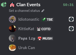 Image for clan event discord community night